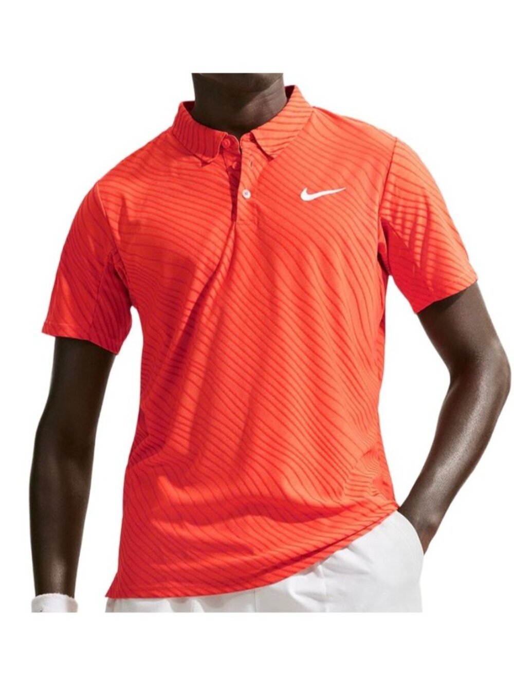 Men Nike Court Slam Dri-FIT Tennis Textured Polo Shirt ADV IB1020-842 Size M